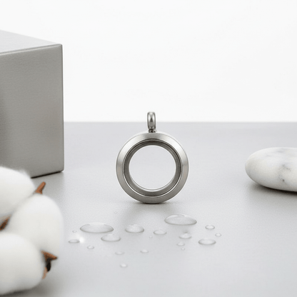 Kleine Ronde Ashanger RVS 15mm - Aramat Jewels - Gedenkhangers - cadeautip