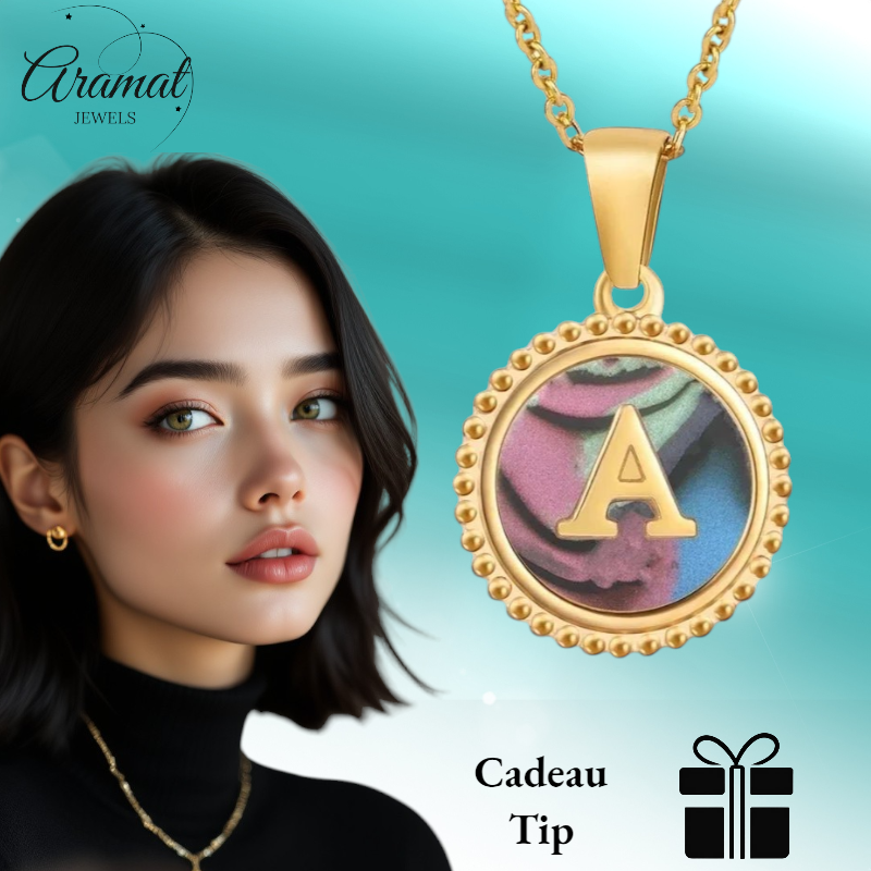 letter Ketting met Abalone Schelp