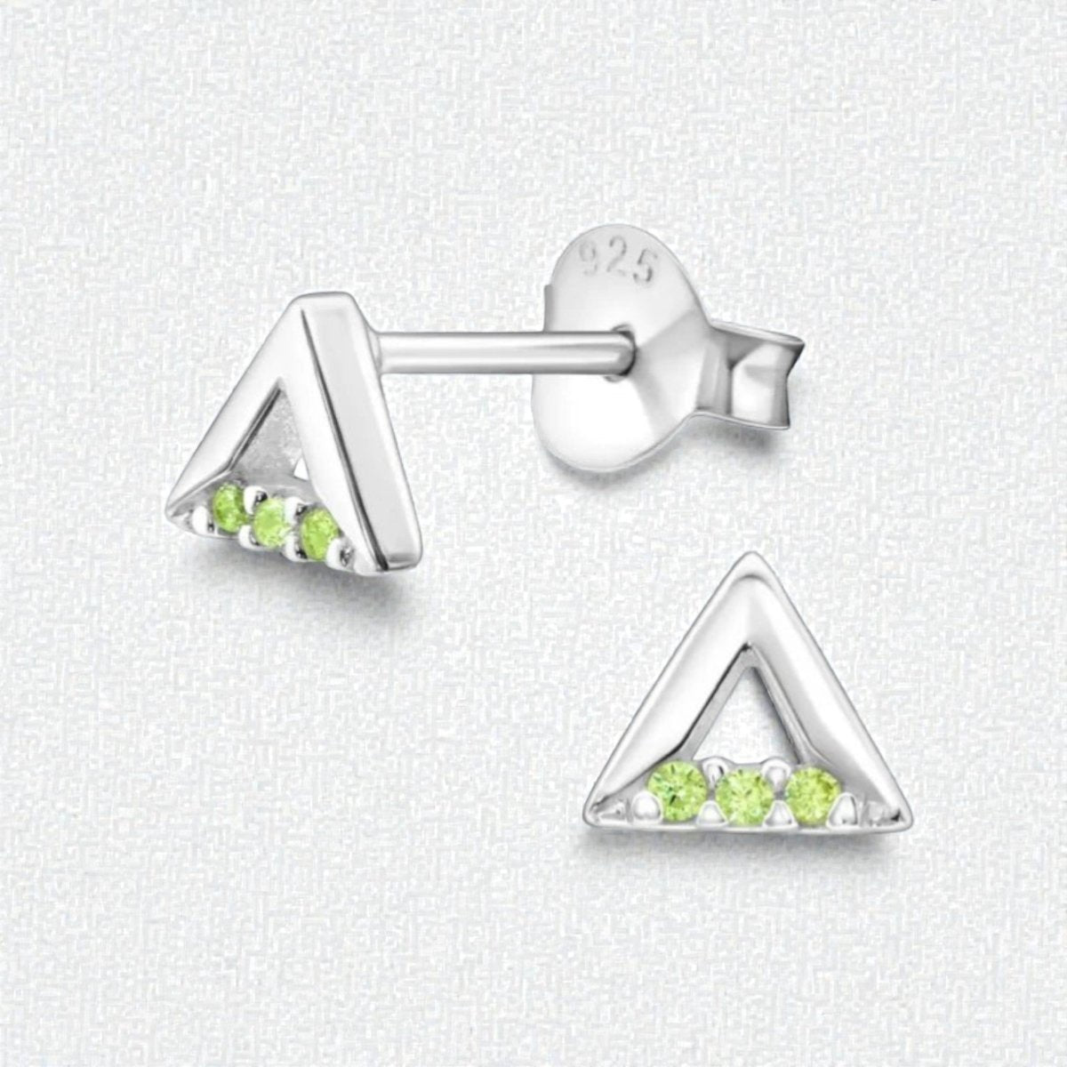 Lichtgroene Kristallen Oorbellen voor Kinderen - Aramat Jewels - Oorbellen - cadeautip