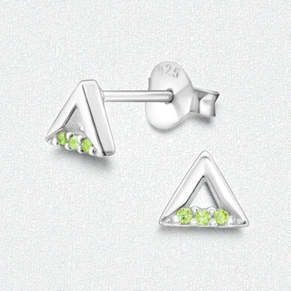 Lichtgroene Kristallen Oorbellen voor Kinderen - Aramat Jewels - Oorbellen - cadeautip