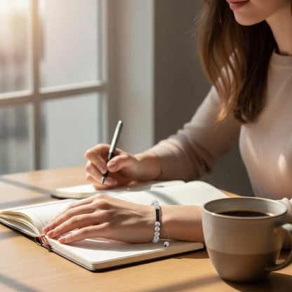 Bracelet ajustable en labradorite