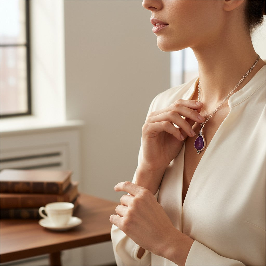 Collier bohème avec pendentif en forme de goutte