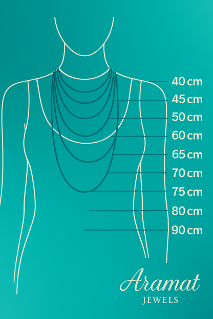 Lichtblauwe Boho Ketting met Druppelvormige Steen