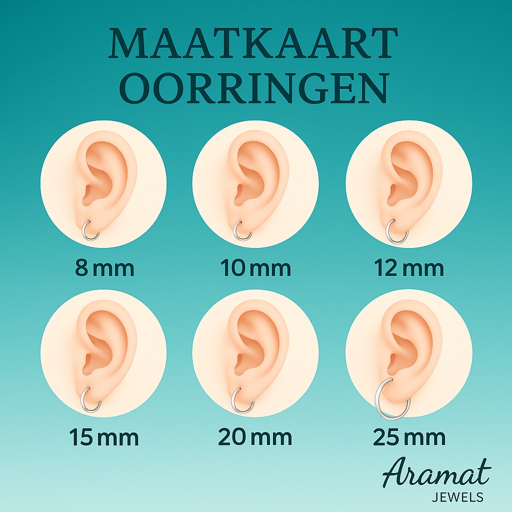 Brede Huggie Oorringen met Kristal 13x7mm