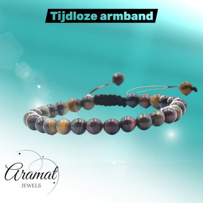 Meerkleurige Tijgeroog Armband - Aramat Jewels - Armbanden - cadeautip