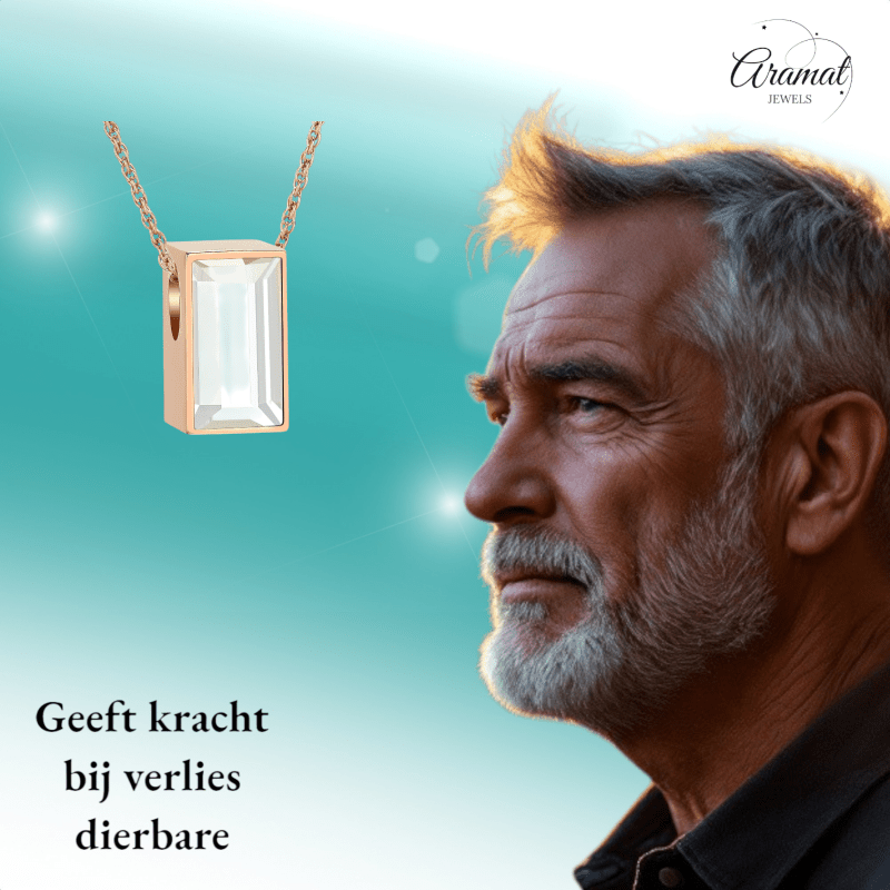 Mini Ashanger Rechthoek met Zirkonia - Rosékleur - hang1471 - IJD33011 - Gedenkhangers kopen# - 11mm - alles - ashangers