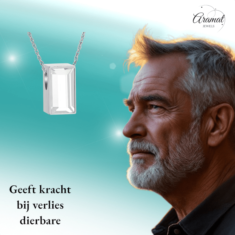 Mini Ashanger Rechthoek met Zirkonia - Zilverkleur - hang1470 - IJD33011 - Gedenkhangers kopen# - 11mm - alles - ashangers