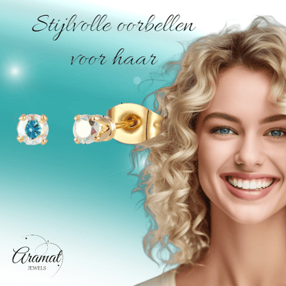 Mini oorbellen met AB zirkonia – 2 mm - oor5015 - Oorbellen kopen# - 2mm - AB - AB Transparant
