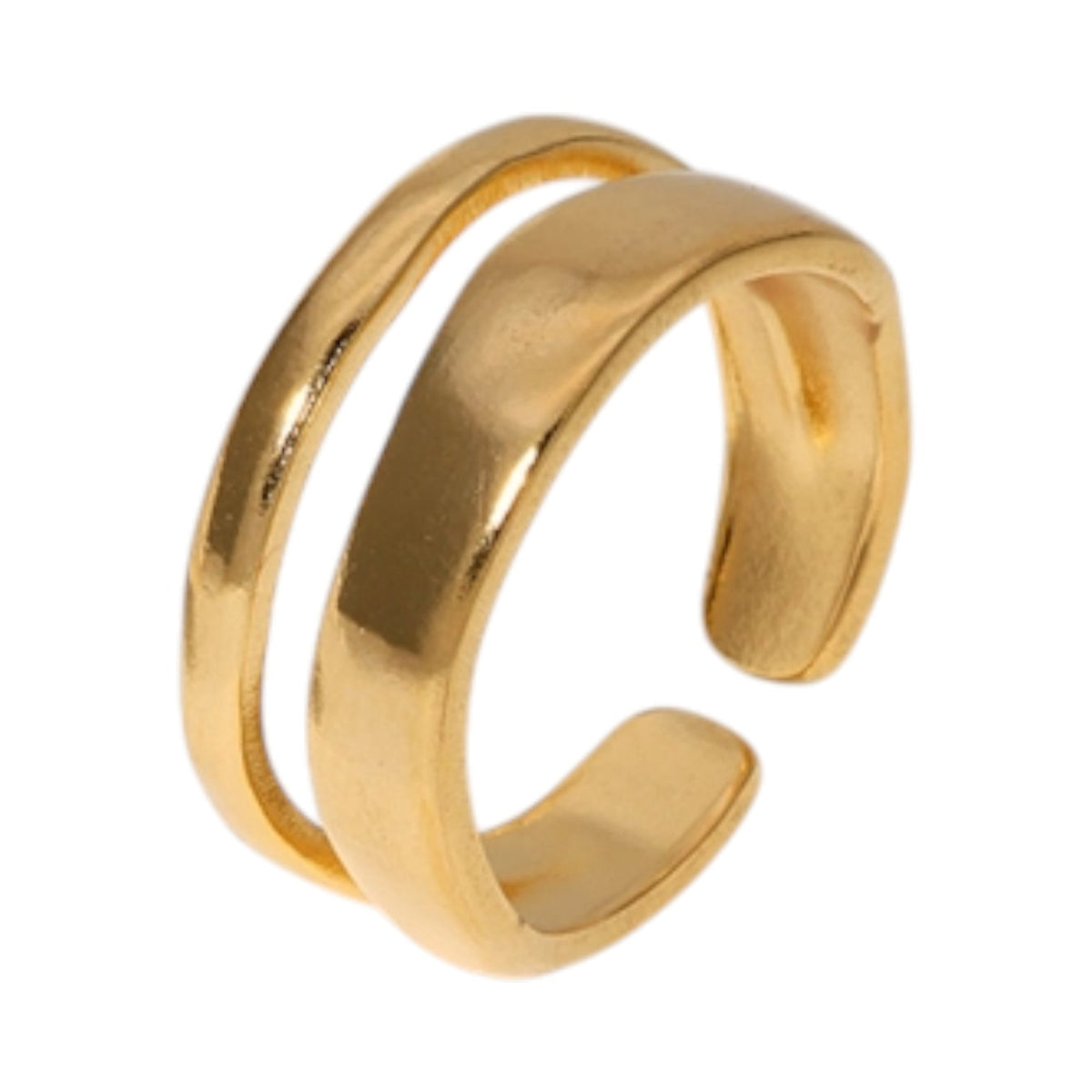 Minimalistische Open Ring Geometrisch (Verstelbaar RVS) - Aramat Jewels - Ringen - cadeautip