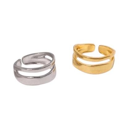 Minimalistische Open Ring Geometrisch (Verstelbaar RVS) - Aramat Jewels - Ringen - cadeautip