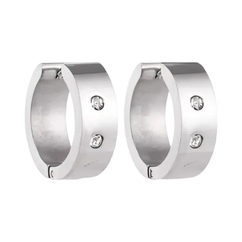 Grote Huggie Oorringen Kristal 20mm