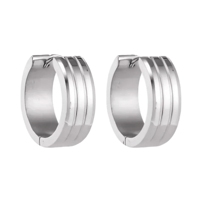 Moderne Zilverkleurige Rvs Oorbellen - oor5796 - se41124 - Oorringen kopen# - 20mm - 7mm - alles