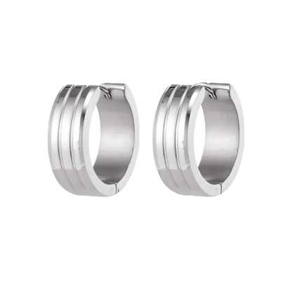 Moderne Zilverkleurige Rvs Oorbellen - oor5796 - se41124 - Oorringen kopen# - 20mm - 7mm - alles