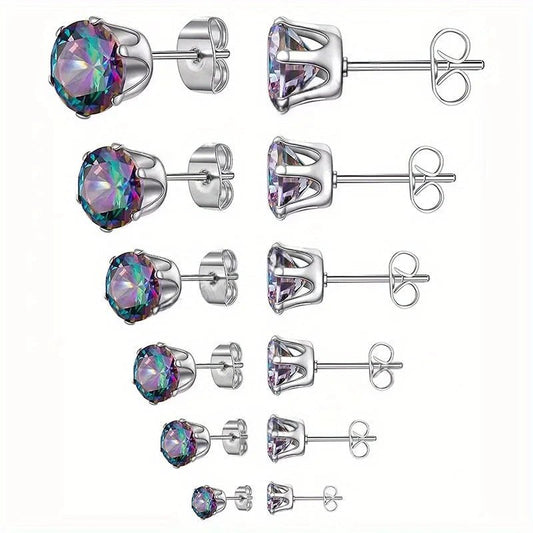 Een set oorbellen met verschillende kleuren