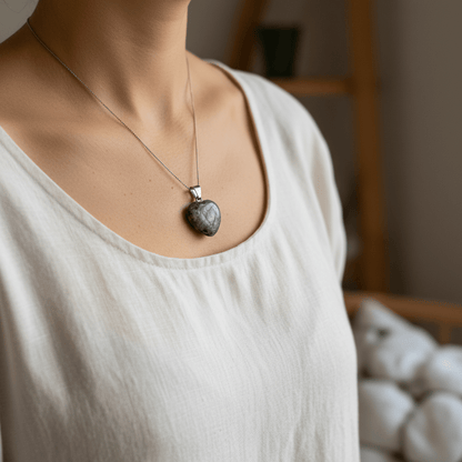 Natuursteen Groene Zoisiet Hartjes Hanger - Aramat Jewels - Hangers - cadeautip