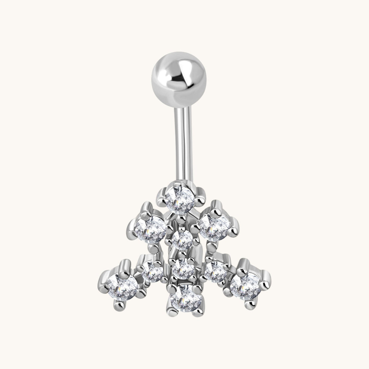 Chirurgisch Stalen Navelpiercing met Zirkonia