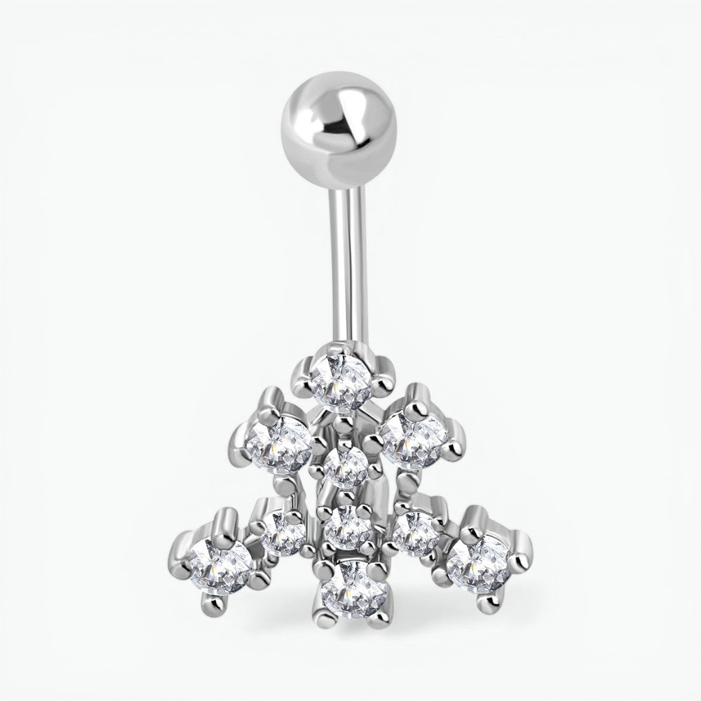 Chirurgisch Stalen Navelpiercing met Zirkonia