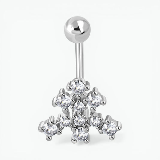 Chirurgisch Stalen Navelpiercing met Zirkonia