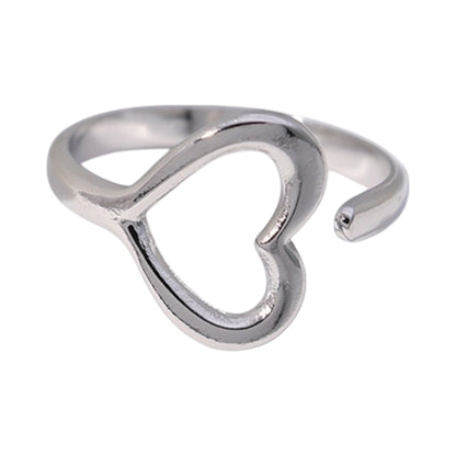 Open Ring RVS met Hartje (13 mm)