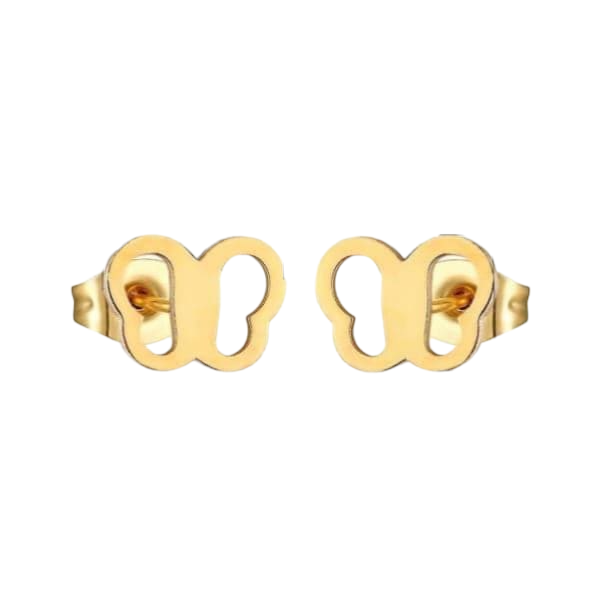 Boucles d'oreilles papillon dorées 5x7 mm 