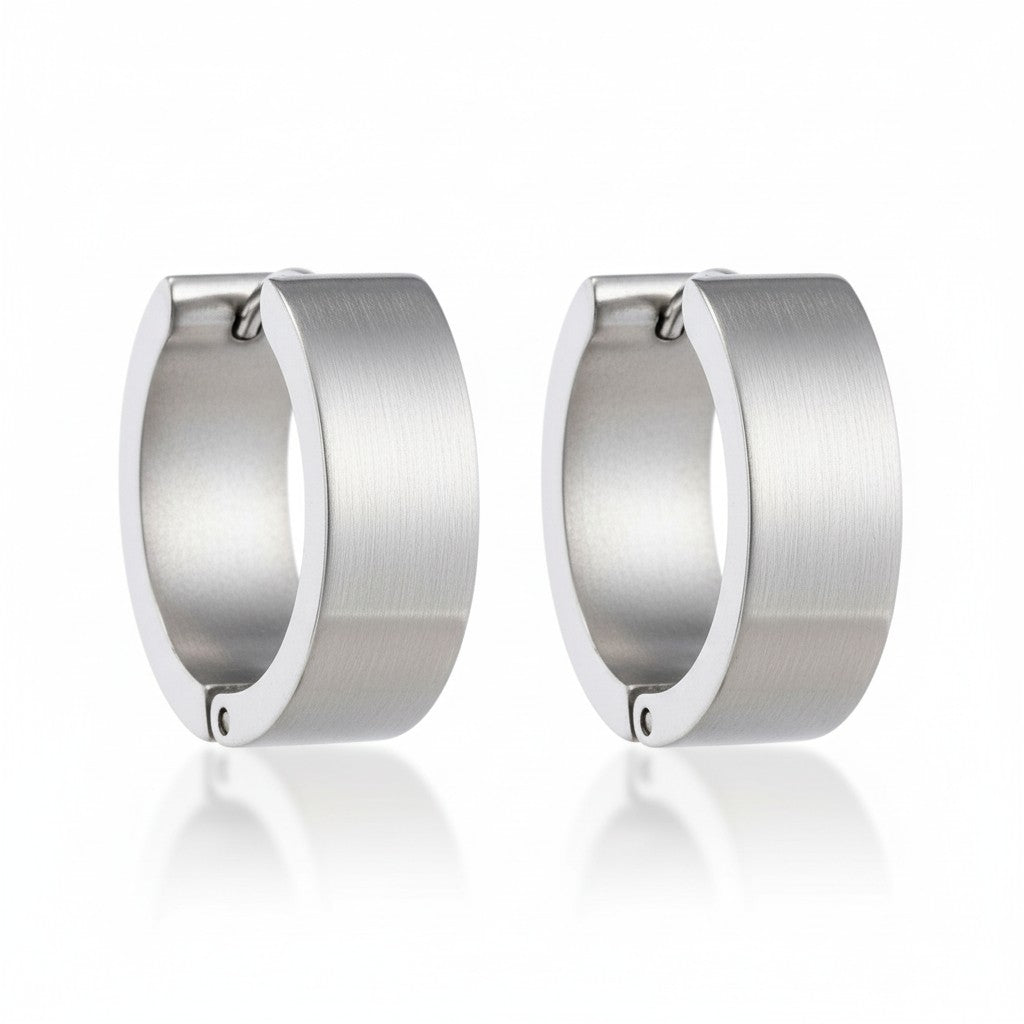 Oorringen – 20mm Creolen Glad Glanzend RVS Zilverkleur Unisex - Aramat Jewels - Oorringen - cadeautip