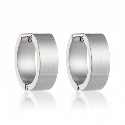 Oorringen – 20mm Creolen Glad Glanzend RVS Zilverkleur Unisex - Aramat Jewels - Oorringen - cadeautip