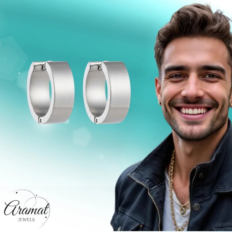 Oorringen – 20mm Creolen Glad Glanzend RVS Zilverkleur Unisex - Aramat Jewels - Oorringen - cadeautip