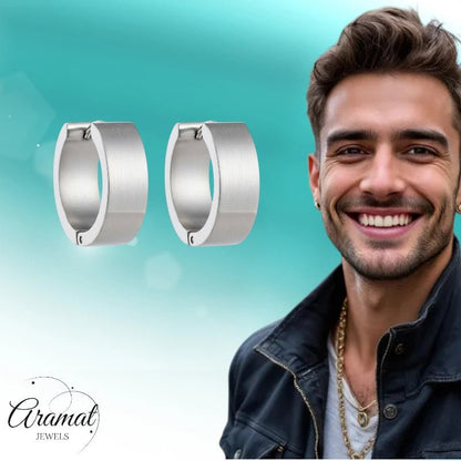 Oorringen – 20mm Creolen Glad Glanzend RVS Zilverkleur Unisex - Aramat Jewels - Oorringen - cadeautip