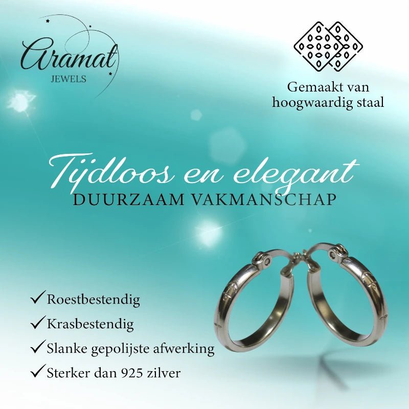 Oorringen – 20mm Creool Anker Motief RVS Zilverkleur Unisex - Aramat Jewels - Oorringen - cadeautip