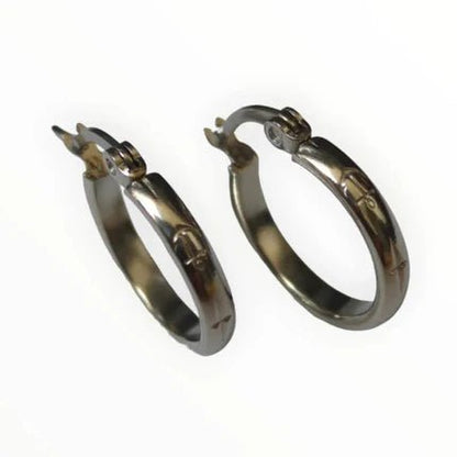 Oorringen – 20mm Creool Anker Motief RVS Zilverkleur Unisex - Aramat Jewels - Oorringen - cadeautip