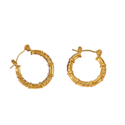 oorringen - gedraaid - glad - goudkleurig - 22mm - oor6404 - 840145 - Oorringen kopen# - 22mm - alles - cadeau