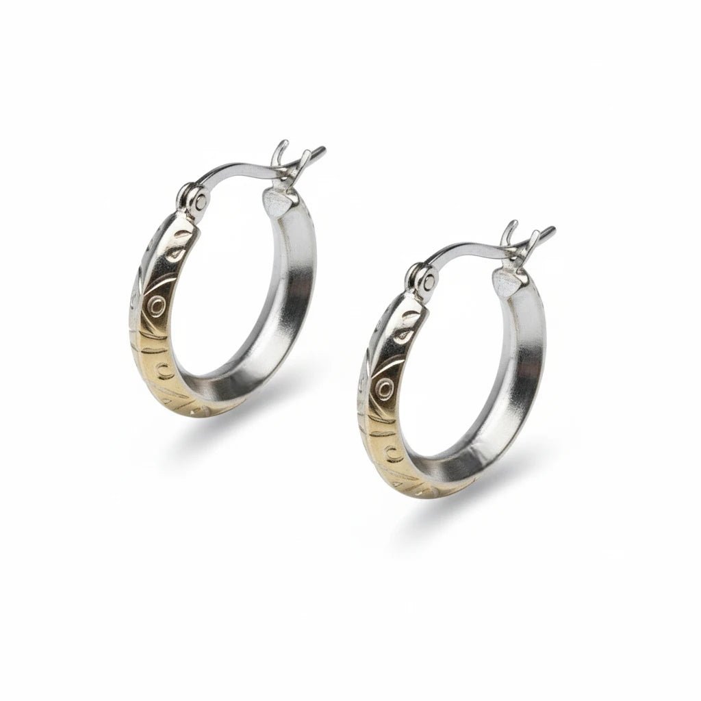 Oorringen – RVS Mat Zilverkleur Fantasie (20mm) - Aramat Jewels - Oorringen - cadeautip