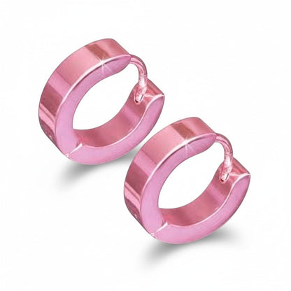 Oorringen – RVS Roze Glans (14mm) - Aramat Jewels - Oorringen - cadeautip