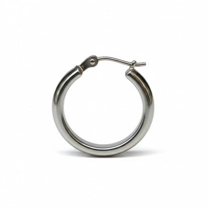 Oorringen – RVS Zilverkleur Glad Glans (20mm) - Aramat Jewels - Oorringen - cadeautip