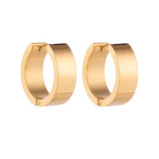 Oorringen – Staal Glad Goudkleurig (20mm) - Aramat Jewels - Oorringen - cadeautip