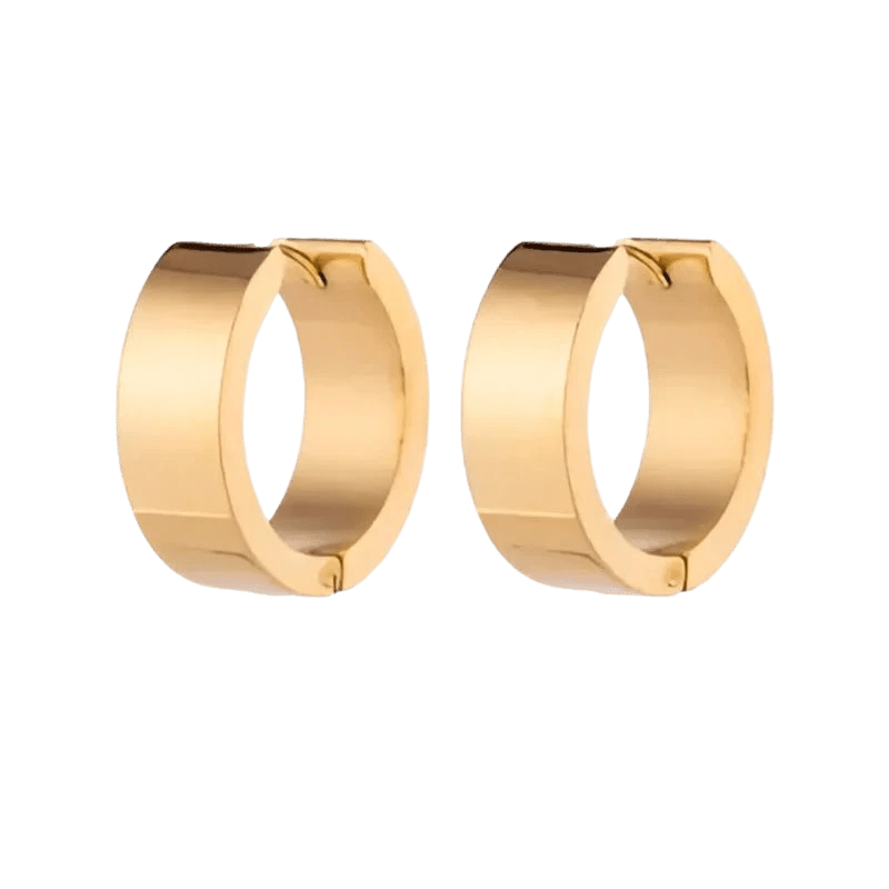 Oorringen – Staal Glad Goudkleurig (20mm) - Aramat Jewels - Oorringen - cadeautip