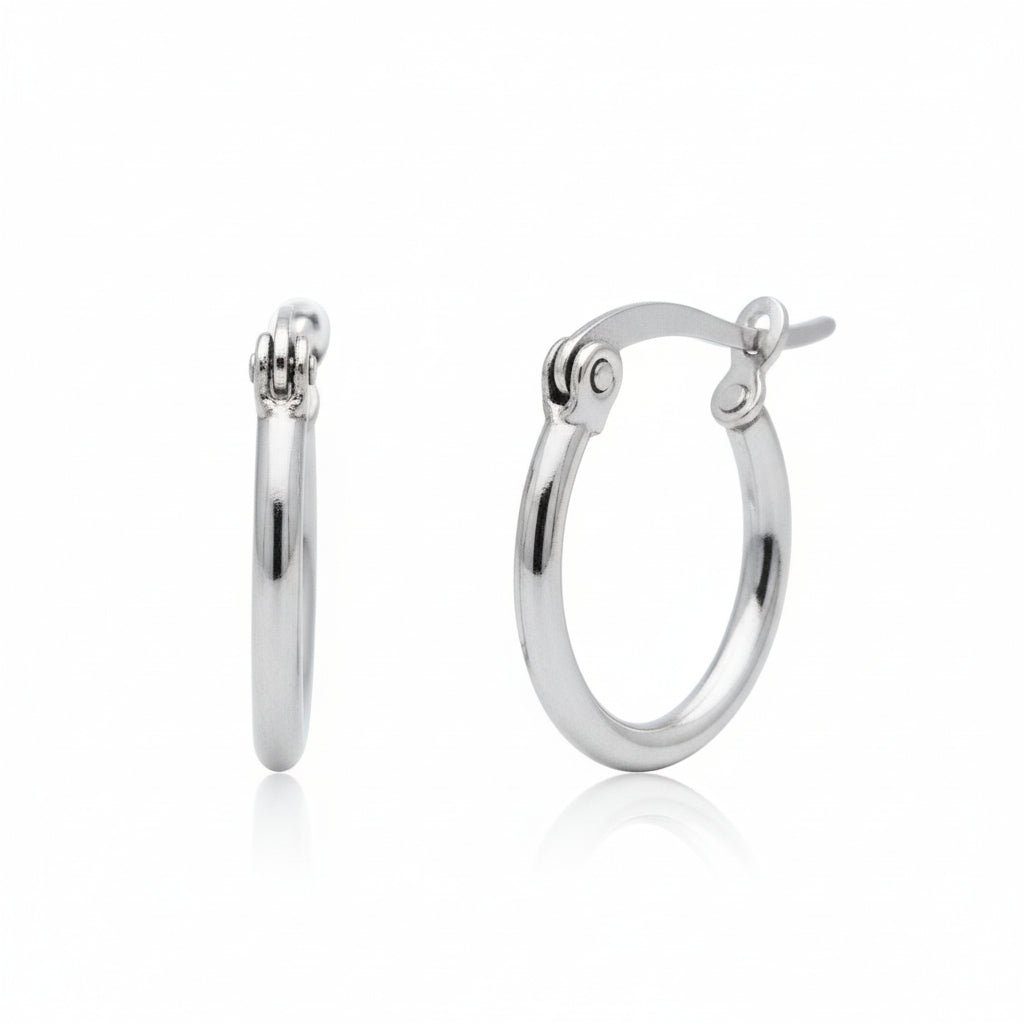 Oorringen – Stalen Ovale Hoepel Creolen RVS Zilverkleur (Diverse Maten) - Aramat Jewels - Oorringen - cadeautip