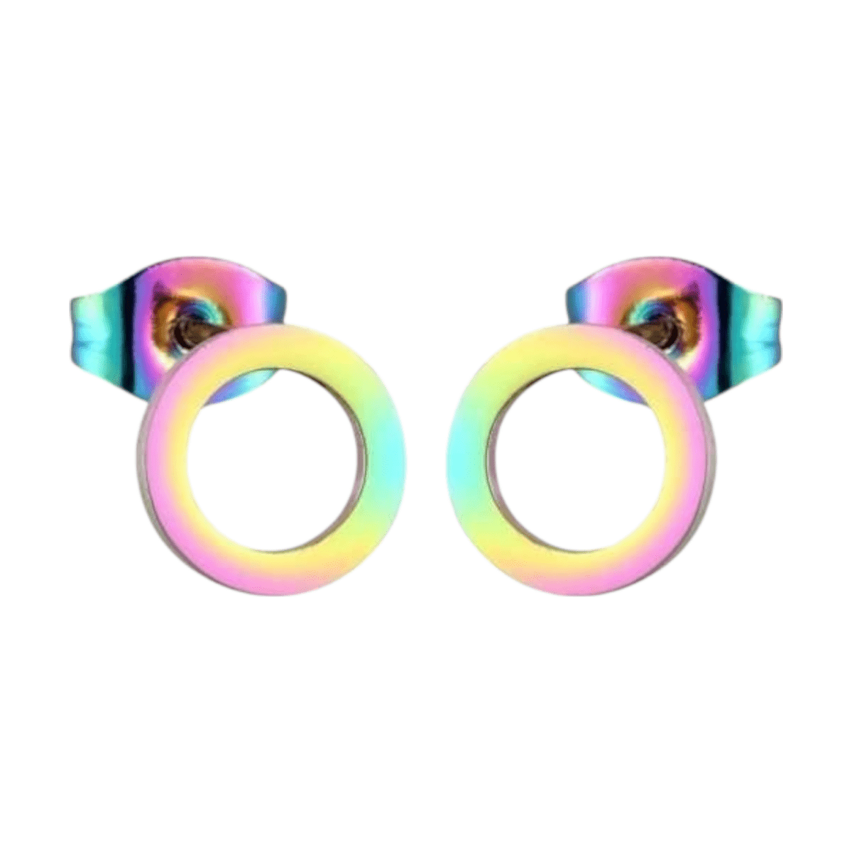 Open Cirkel Oorbellen Multikleur – 9mm - Aramat Jewels - Oorbellen - cadeautip