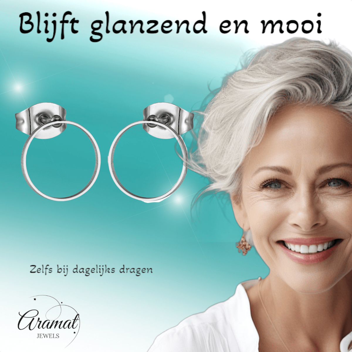 Open Cirkel Oorbellen Zilverkleur – 10mm - Aramat Jewels - Oorbellen - cadeautip