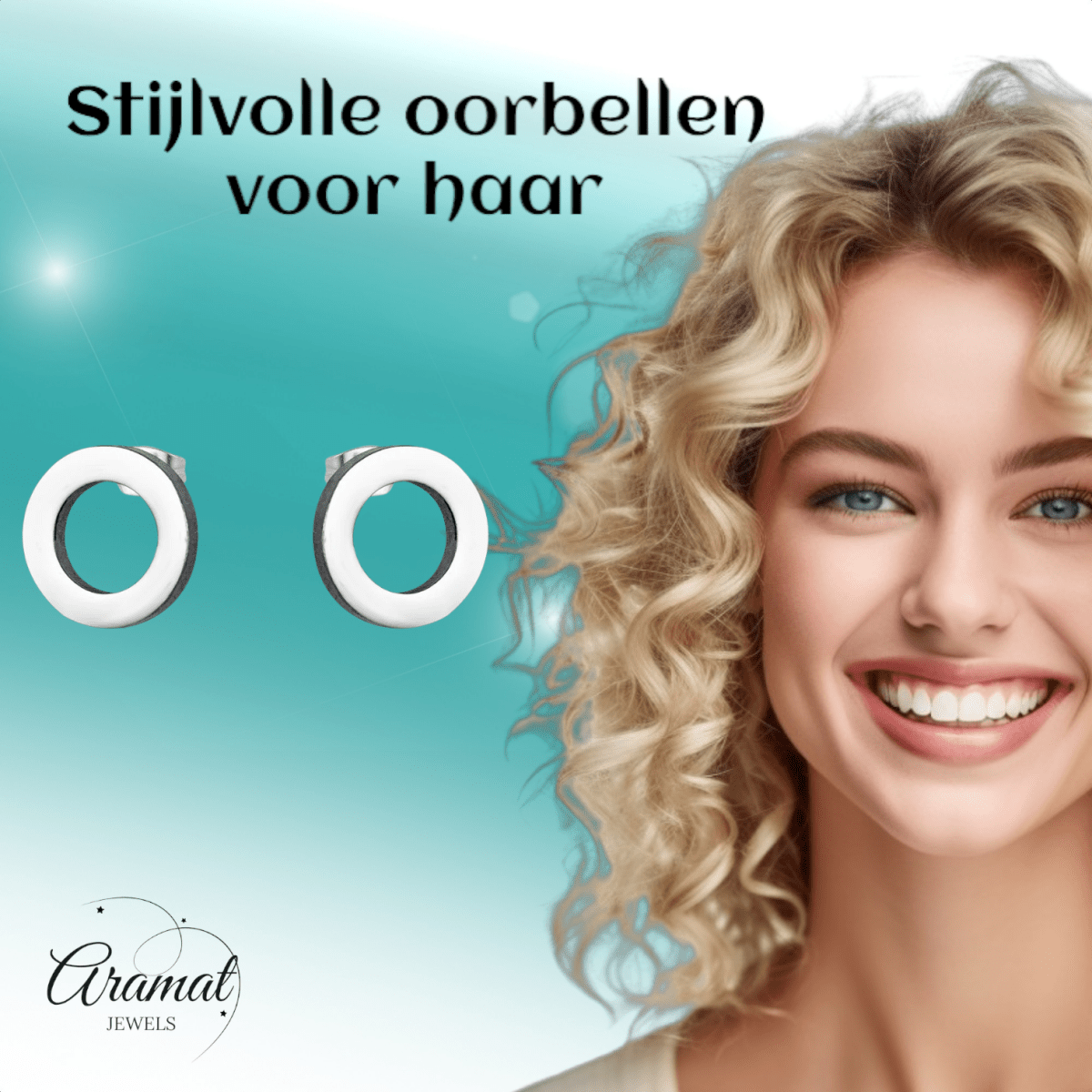 Open Cirkel Oorbellen Zilverkleur – 8mm - Aramat Jewels - Oorbellen - cadeautip