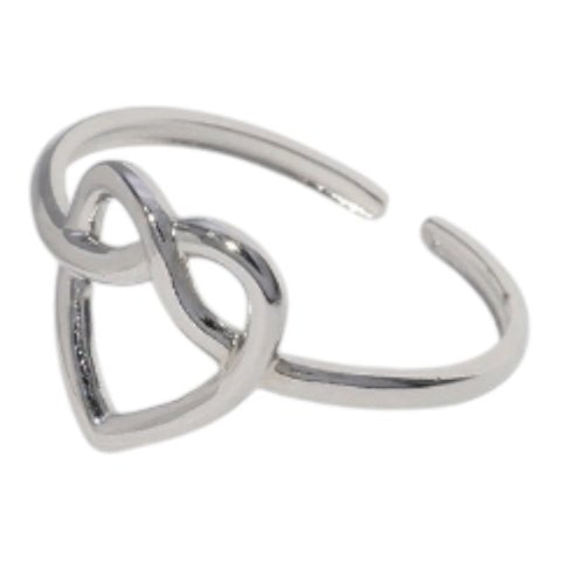 Open Ring RVS met Groot Hartje (14 mm) - Aramat Jewels - Ringen - cadeautip