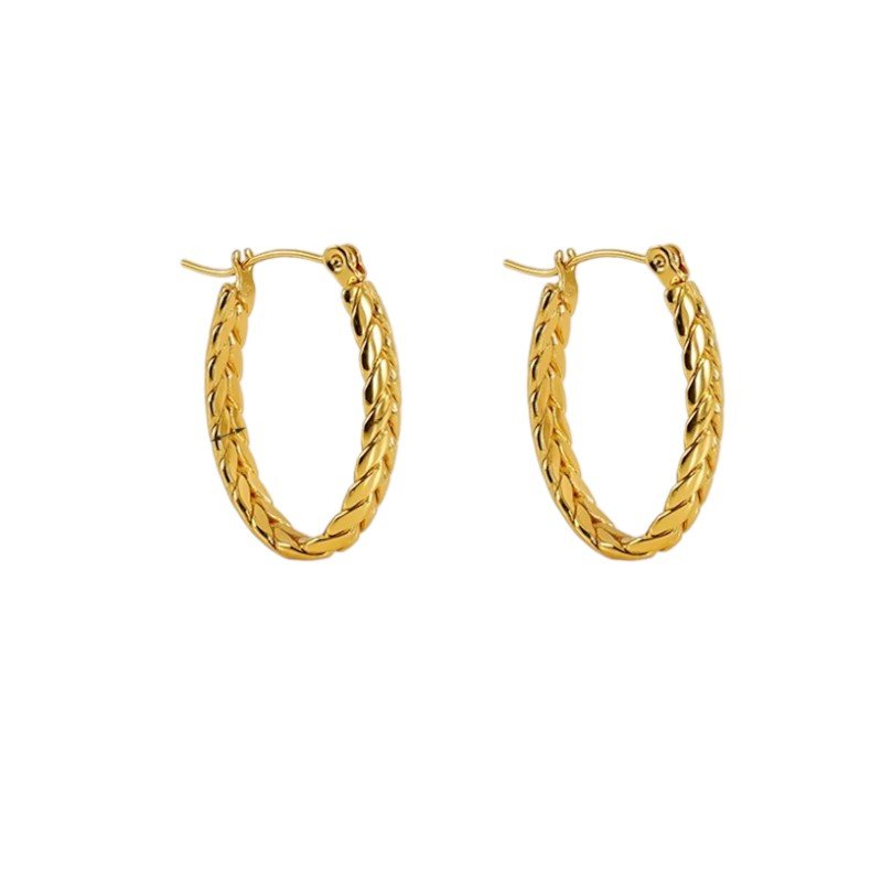 Ovale Schakel Oorringen RVS 26x18mm – Goudkleurig Creolen - oor6312 - 559001 - Oorringen kopen# - 26mm - alles - cadeau