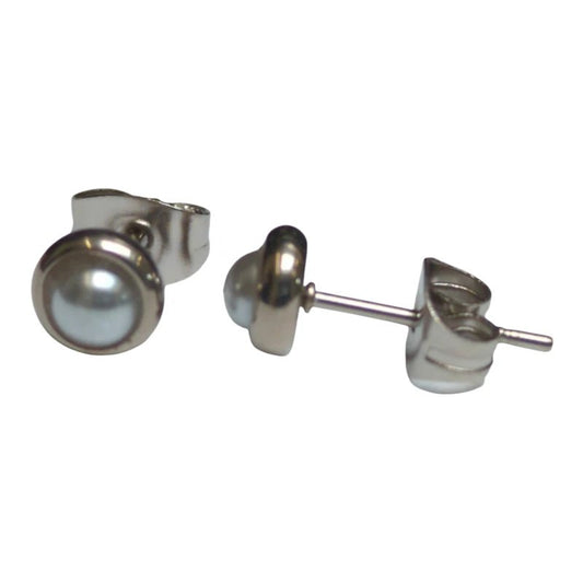 Parel oorbellen - wit - 6mm - Staal - oor3242 - Oorbellen kopen# - 6mm - alles - dames