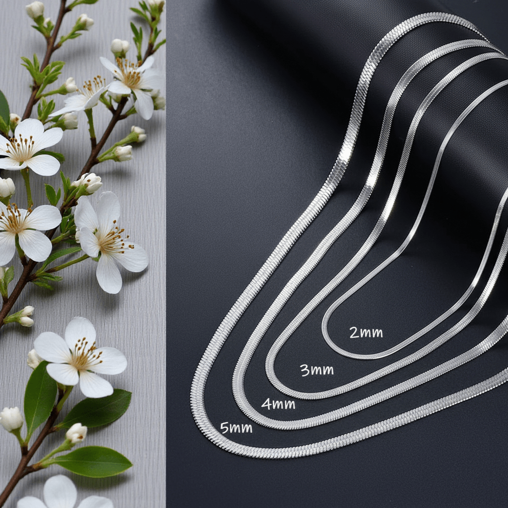 Platte Slangenketting Zilverkleurig Staal - Elegante Snake Chain - Aramat Jewels - RVS Sieraden - Halskettingen - cadeautip