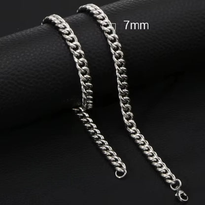 Collier gourmet moderne argenté en acier inoxydable