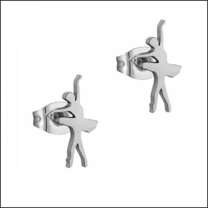 Boucles d'oreilles Dancer – Acier argenté 11 x 6 mm