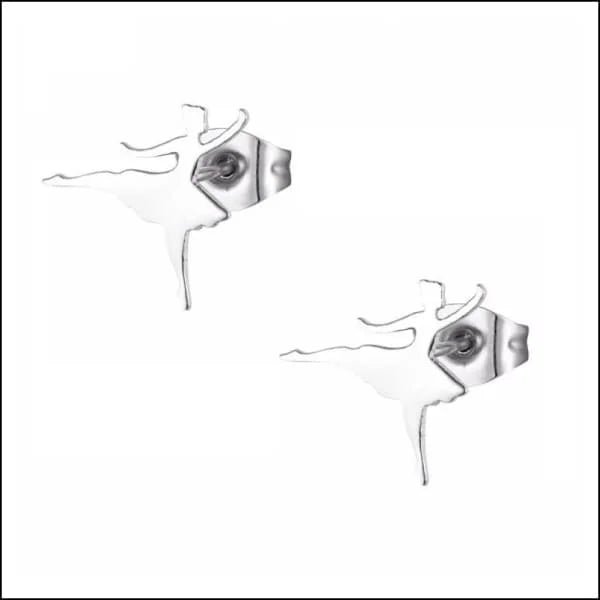 Ballerina Oorstekers RVS – Zilverkleur 11mm
