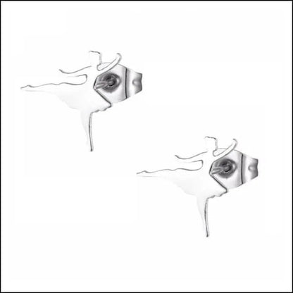 Ballerina Oorstekers RVS – Zilverkleur 11mm
