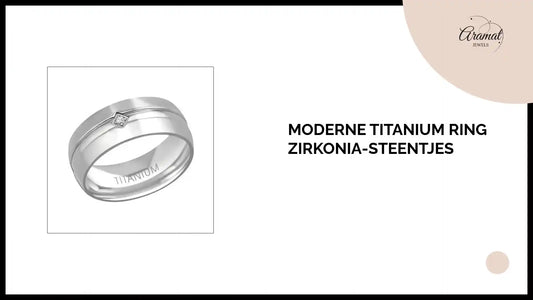 Moderne Titanium Ring Zirkonia-steentjes by@Outfy