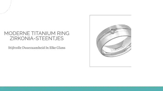 Moderne Titanium Ring Zirkonia-steentjes by@Outfy